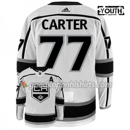 Los Angeles Kings JEFF CARTER 77 Adidas Wit Authentic Shirt - Kinderen